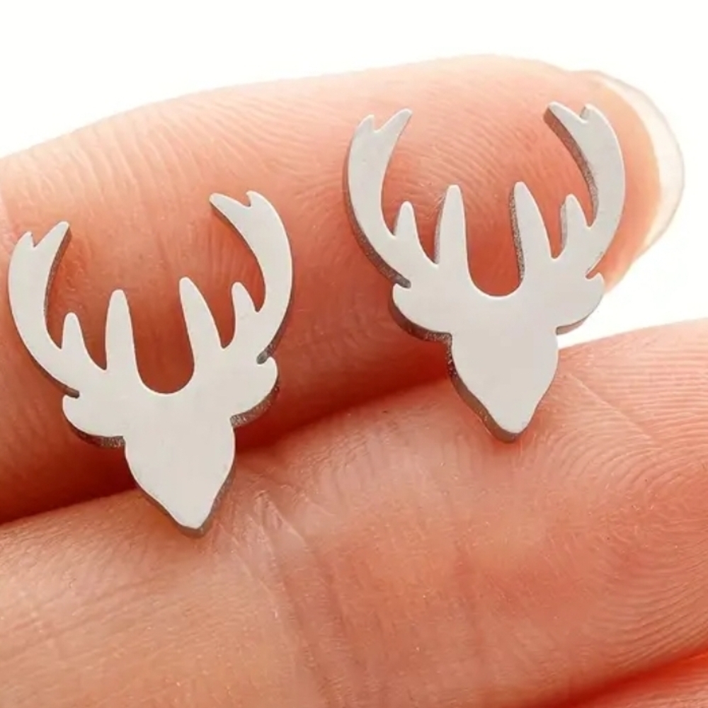 NEW White Deer Antler Earrings